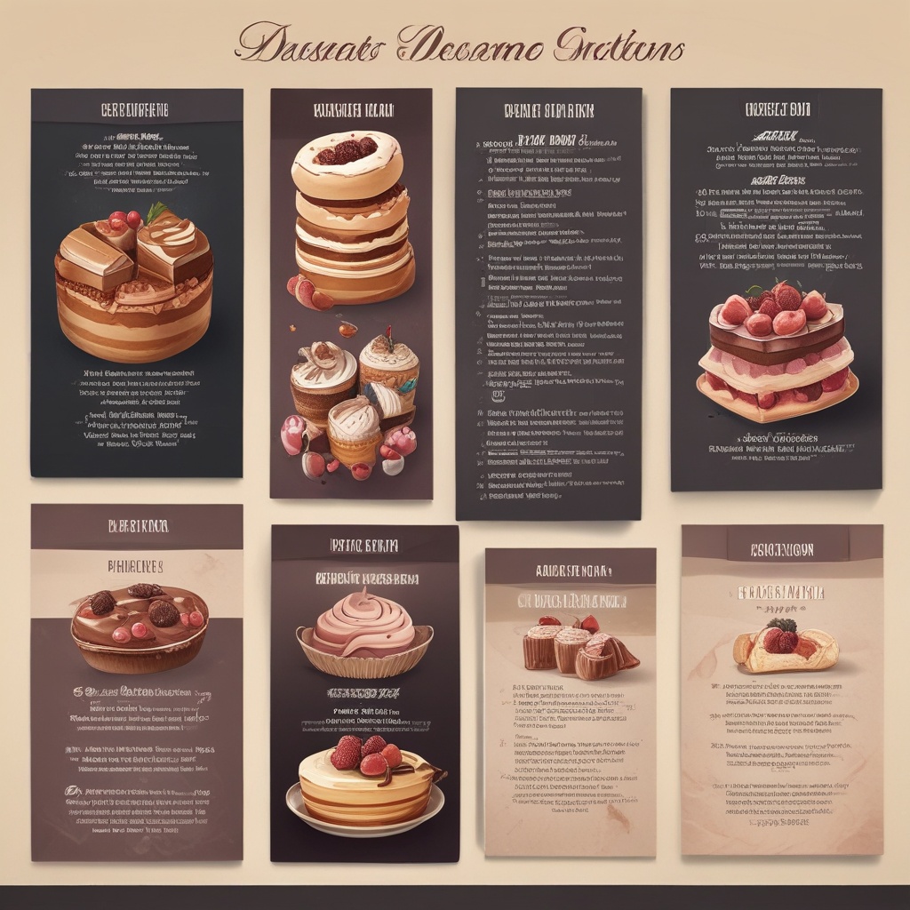 Desserts menu options
